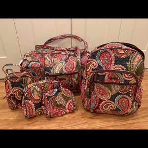 NWT Vera Bradley heirloom paisley 5 of travel set
